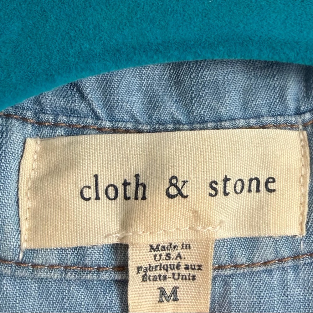 Sleeveless Light Blue Denim Shirt Dress Cloth & Stone Size M - Picture 6 of 6